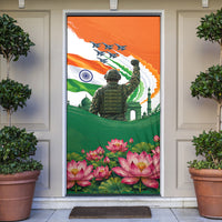 India Proud Free Fearless Door Cover Bengal Tiger Military Soldier Jets Art