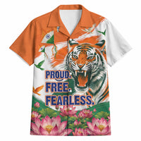 India Proud Free Fearless Hawaiian Shirt Bengal Tiger Military Soldier Jets Art