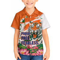 India Proud Free Fearless Hawaiian Shirt Bengal Tiger Military Soldier Jets Art