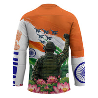India Proud Free Fearless Hockey Jersey Bengal Tiger Military Soldier Jets Art