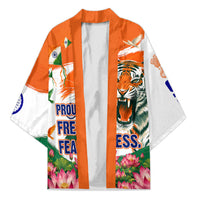 India Proud Free Fearless Kimono Bengal Tiger Military Soldier Jets Art