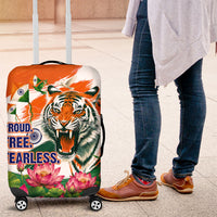 India Proud Free Fearless Luggage Cover Bengal Tiger Military Soldier Jets Art