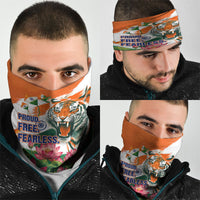 India Proud Free Fearless Neck Gaiter Bengal Tiger Military Soldier Jets Art