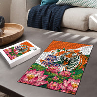 India Proud Free Fearless Puzzle Bengal Tiger Military Soldier Jets Art