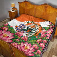 India Proud Free Fearless Quilt Bengal Tiger Military Soldier Jets Art