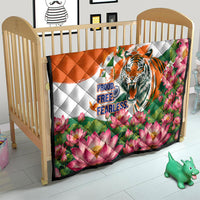 India Proud Free Fearless Quilt Bengal Tiger Military Soldier Jets Art