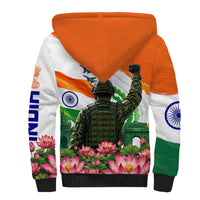 India Proud Free Fearless Sherpa Hoodie Bengal Tiger Military Soldier Jets Art