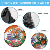 India Proud Free Fearless Spare Tire Cover Bengal Tiger Military Soldier Jets Art