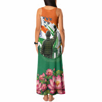 India Proud Free Fearless Tank Maxi Dress Bengal Tiger Military Soldier Jets Art