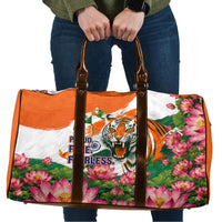 India Proud Free Fearless Travel Bag Bengal Tiger Military Soldier Jets Art