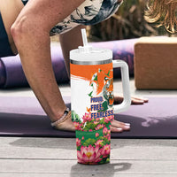 India Proud Free Fearless Tumbler With Handle Bengal Tiger Military Soldier Jets Art