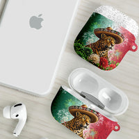 Viva Mexico Independence Day AirPods Case Sombrero Jaguar Mayan Pyramid Fireworks