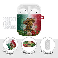 Viva Mexico Independence Day AirPods Case Sombrero Jaguar Mayan Pyramid Fireworks