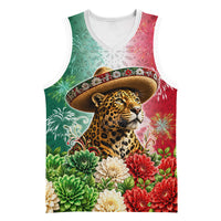 Viva Mexico Independence Day Basketball Jersey Sombrero Jaguar Mayan Pyramid Fireworks