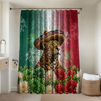 Viva Mexico Independence Day Bathroom Set Sombrero Jaguar Mayan Pyramid Fireworks