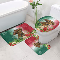 Viva Mexico Independence Day Bathroom Set Sombrero Jaguar Mayan Pyramid Fireworks