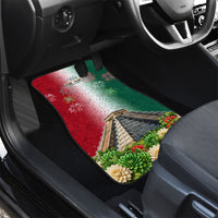Viva Mexico Independence Day Car Mats Sombrero Jaguar Mayan Pyramid Fireworks