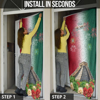 Viva Mexico Independence Day Door Cover Sombrero Jaguar Mayan Pyramid Fireworks