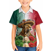 Viva Mexico Independence Day Hawaiian Shirt Sombrero Jaguar Mayan Pyramid Fireworks