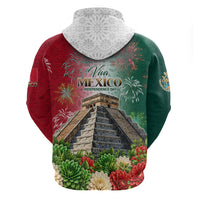 Viva Mexico Independence Day Hoodie Sombrero Jaguar Mayan Pyramid Fireworks