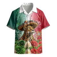 Viva Mexico Independence Day Kid Hawaiian Shirt Sombrero Jaguar Mayan Pyramid Fireworks