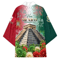 Viva Mexico Independence Day Kimono Sombrero Jaguar Mayan Pyramid Fireworks