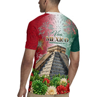 Viva Mexico Independence Day Rugby Jersey Sombrero Jaguar Mayan Pyramid Fireworks