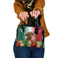 Viva Mexico Independence Day Shoulder Handbag Sombrero Jaguar Mayan Pyramid Fireworks