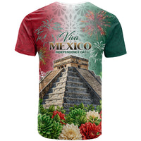 Viva Mexico Independence Day T Shirt Sombrero Jaguar Mayan Pyramid Fireworks