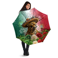 Viva Mexico Independence Day Umbrella Sombrero Jaguar Mayan Pyramid Fireworks
