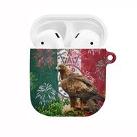 Viva Mexico Independence Day AirPods Case Golden Eagle Angel Aztec Pattern