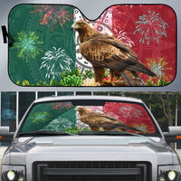Viva Mexico Independence Day Auto Sun Shade Golden Eagle Angel Aztec Pattern
