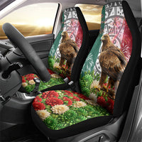 Viva Mexico Independence Day Car Seat Cover Golden Eagle Angel Aztec Pattern