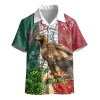 Viva Mexico Independence Day Kid Hawaiian Shirt Golden Eagle Angel Aztec Pattern
