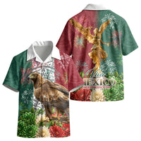 Viva Mexico Independence Day Kid Hawaiian Shirt Golden Eagle Angel Aztec Pattern