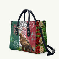 Viva Mexico Independence Day Leather Bag Golden Eagle Angel Aztec Pattern