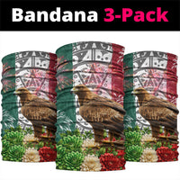 Viva Mexico Independence Day Neck Gaiter Golden Eagle Angel Aztec Pattern