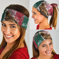Viva Mexico Independence Day Neck Gaiter Golden Eagle Angel Aztec Pattern