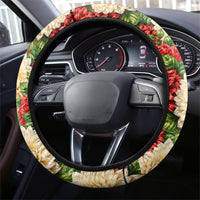 Viva Mexico Independence Day Steering Wheel Cover Golden Eagle Angel Aztec Pattern