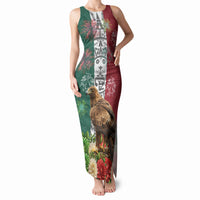 Viva Mexico Independence Day Tank Maxi Dress Golden Eagle Angel Aztec Pattern