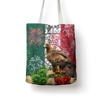 Viva Mexico Independence Day Tote Bag Golden Eagle Angel Aztec Pattern