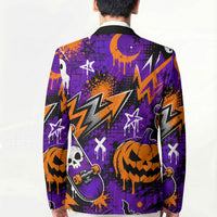Halloween Skeleton Skateboarder Blazer Graffiti Ghost Pumpkin Streetwear Graphic