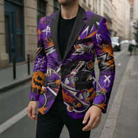 Halloween Skeleton Skateboarder Blazer Graffiti Ghost Pumpkin Streetwear Graphic