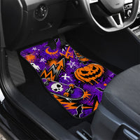 Halloween Skeleton Skateboarder Car Mats Graffiti Ghost Pumpkin Streetwear Graphic