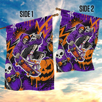 Halloween Skeleton Skateboarder Garden Flag Graffiti Ghost Pumpkin Streetwear Graphic