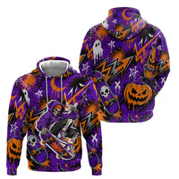 Halloween Skeleton Skateboarder Hoodie Graffiti Ghost Pumpkin Streetwear Graphic