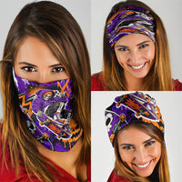 Halloween Skeleton Skateboarder Neck Gaiter Graffiti Ghost Pumpkin Streetwear Graphic