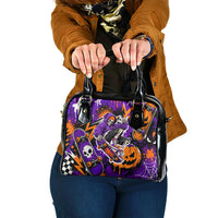 Halloween Skeleton Skateboarder Shoulder Handbag Graffiti Ghost Pumpkin Streetwear Graphic