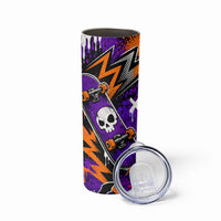 Halloween Skeleton Skateboarder Skinny Tumbler Graffiti Ghost Pumpkin Streetwear Graphic