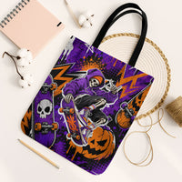 Halloween Skeleton Skateboarder Tote Bag Graffiti Ghost Pumpkin Streetwear Graphic